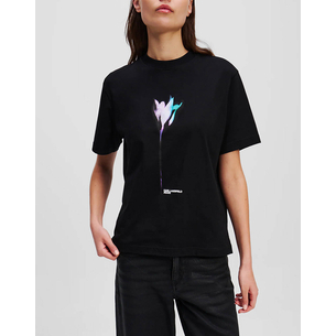 Product KARL LAGERFELD JEANS KLJ REG FLOWER COLOUR TEE base image