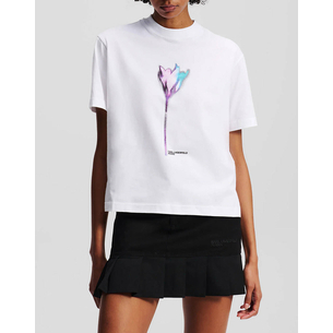 Product KARL LAGERFELD JEANS KLJ REG FLOWER COLOUR TEE base image