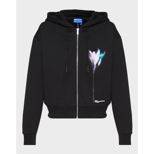 Product KARL LAGERFELD JEANS KLJ REG FLOWER ZIP-UP HOODIE base image