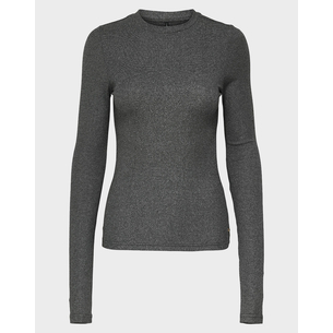 Product ONLY ONLLENA L/S O-NECK GLITTER RIB TOP JRS base image