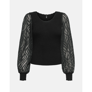 Product ONLY ONLJULIE LS RIB MIX O-NECK CC KNT base image