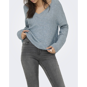 Product ONLY ONLARIZONA LS SEQUINS V-NECK PUL KNT base image