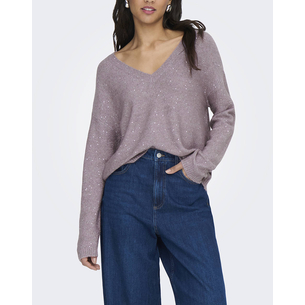 Product ONLY ONLARIZONA LS SEQUINS V-NECK PUL KNT base image