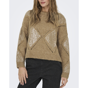 Product ONLY ONLKANSAS LIFE LS SEQUINS O-NECK KNT base image