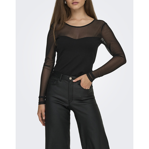 Product ONLY ONLHEART-BECKI L/S MIX TOP WVN base image