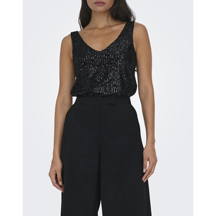 Product ONLY ONLANA S/L V-NECK SEQUINS TOP JRS base image