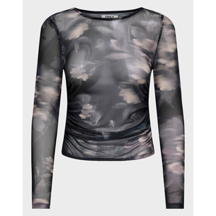Product ONLY ONLKAYA LIFE LS RUCHING MESH TOP WVN base image