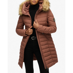 Product SUPERDRY D2 OVIN FUJI FAUX FUR HOOD MID LENGTH JACKET WOMEN base image