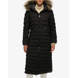 Product SUPERDRY D2 OVIN FUJI FAUX FUR HOODED LONGLINE JACKET WOMEN base image