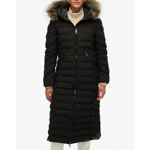 Product SUPERDRY D2 OVIN FUJI FAUX FUR HOODED LONGLINE JACKET WOMEN base image