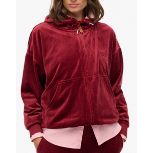Product SUPERDRY D1 SDSW COUNTRY CLUB VELOUR ZIPHOOD SWEATSHIRT WOMEN base image