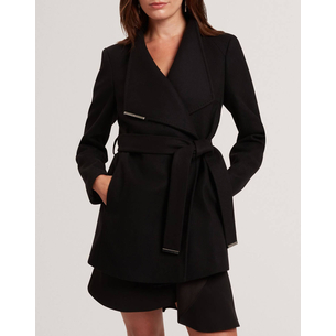 Product TED BAKER ROSESS Short Belted Wool Wrap Coat base image