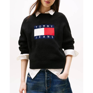 Product TOMMY JEANS TJW MELANGE FLAG SWEATER RIB EXT base image
