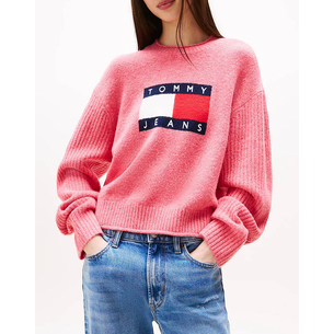 Product TOMMY JEANS TJW MELANGE FLAG SWEATER RIB EXT base image