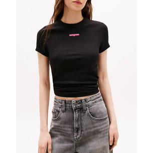 Product TOMMY JEANS TJW SLIM SCRIPT LABEL SS TEE EXT base image