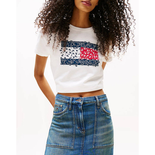 Product TOMMY JEANS TJW REG FLORAL FLAG TEE base image