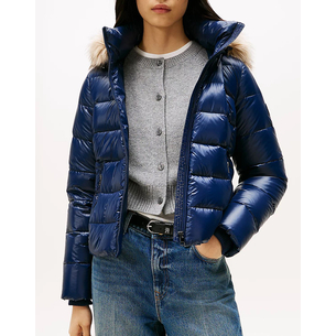 Product TOMMY HILFIGER GLOSS HW DOWN SLIM JACKET W FUR base image