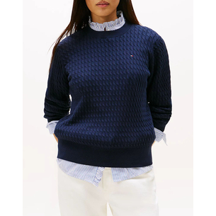 Product TOMMY HILFIGER CO CABLE C-NK LS SWEATER base image