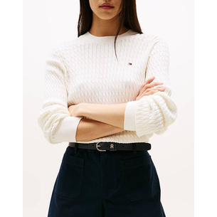 Product TOMMY HILFIGER CO CABLE C-NK LS SWEATER base image