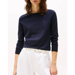 Product TOMMY HILFIGER CO JERSEY STITCH BOAT-NK SWEATER base image