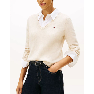 Product TOMMY HILFIGER SOFT WOOL V-NK SWEATER base image
