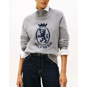 Product TOMMY HILFIGER WOOL BLEND GRAPHIC MOCK-NK SWT base image