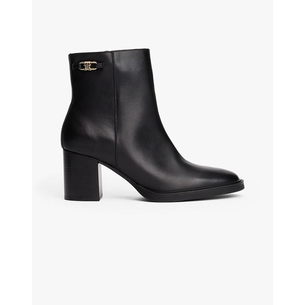 Product TOMMY HILFIGER STACKED HEEL LEATHER ANKLE BOOT base image