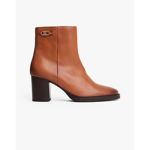 Product TOMMY HILFIGER STACKED HEEL LEATHER ANKLE BOOT base image