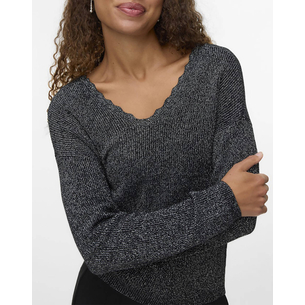 Product VERO MODA VMNEWLEX SHINE DOUBLE LS V-NECK PULL. base image