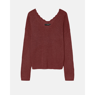 Product VERO MODA VMNEWLEX SHINE DOUBLE LS V-NECK PULL. base image