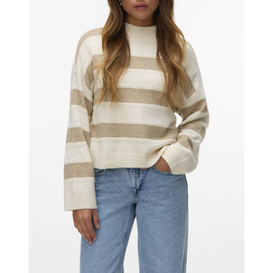 Product VERO MODA VMINEZ LS HIGHNECK SHORT PULLOVER BOO base image