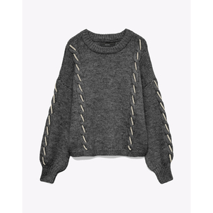 Product VERO MODA VMILINA LS O-NECK HANDSTITCH PULLOVER base image