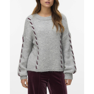 Product VERO MODA VMILINA LS O-NECK HANDSTITCH PULLOVER base image