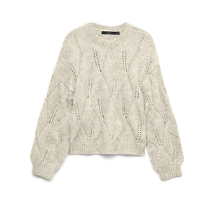 Product VERO MODA VMZENIA LS O-NECK STITCH PULLOVER base image