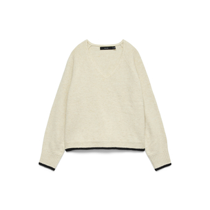 Product VERO MODA VMAQUARIUS LS V-NECK RAGLAN PULLOVER BF base image