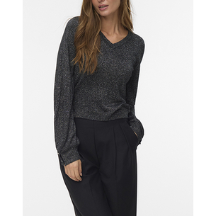 Product VERO MODA VMILONA LS V-NECK BUTTON PULLOVER BOO base image