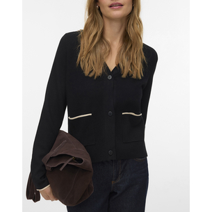 Product VERO MODA VMGOLD LS V-NECK CONTRAST CARDIGAN base image
