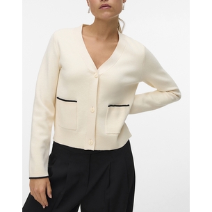 Product VERO MODA VMGOLD LS V-NECK CONTRAST CARDIGAN base image