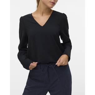 Product VERO MODA VMESME LS V-NECK TOP WVN GA base image