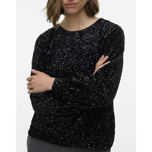 Product VERO MODA VMHOKA SQ L/S SWEATSHIRT JRS BTQ base image