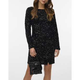 Product VERO MODA VMBELLA LS SHORT SQ DRESS JRS GA base image