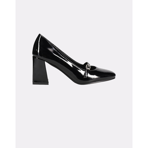 Product MIGATO PATENT LEATHER SHOES WITH DECOR. BELT BLACK base image