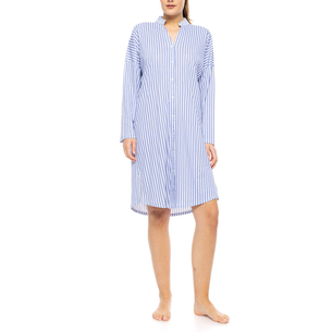Product PINK LABEL NIGHTGOWN BUTTONED CALMING STRIPES base image