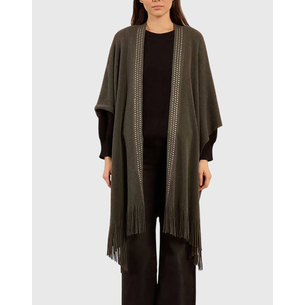 Product MOLLY BRACKEN LADIES KNITTED PONCHO base image