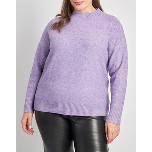 Product PARABITA Πλεκτή μπλούζα λουπέτο με παγιέτες base image