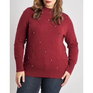 Product PARABITA Πλεκτή μπλούζα με διακοσμητικές πέρλες base image