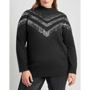 Product PARABITA Πουλόβερ με ψηλό λαιμό και παγιέτες base image