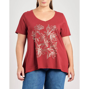 Product PARABITA T-Shirt βαμβακερό με φλοράλ foil τύπωμα base image