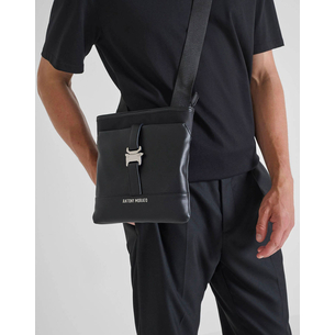 Product ANTONY MORATO MMAB00447FA600302 MIN OF 3 MESEENGER IN NYLON AND FAUX LEATHER.3D LOGO METAL RIVET.DOUBLE POCKETS WITH ZIP AND MAGNET CLOSURE ΤΣΑΝΤΑ ΑΝΔΡΙΚΟ base image