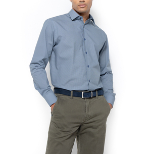 Product THE BOSTONIANS  ΠΟΥΚΑΜΙΣΟ CHARLES ΠΟΠΛΙΝΑ CUSTOM FIT Patterned POPLIN Semi-rex Custom FIT base image